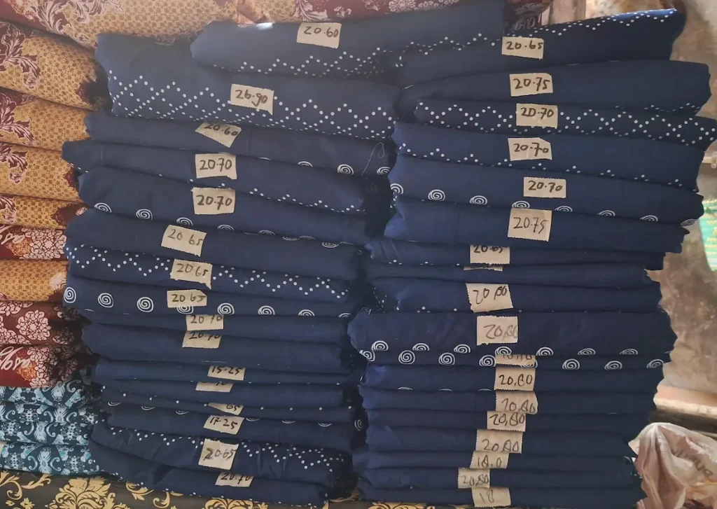 Grosir kain batik printing warna biru - Batik Dinar Solo